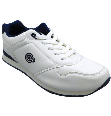 Gents Dek "ANCHOR" White/Navy lace up Trainer