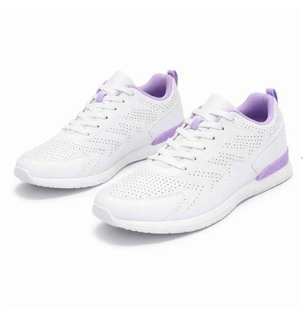 Ladies Dek "FLUKE" White/Lilac lace up Trainer