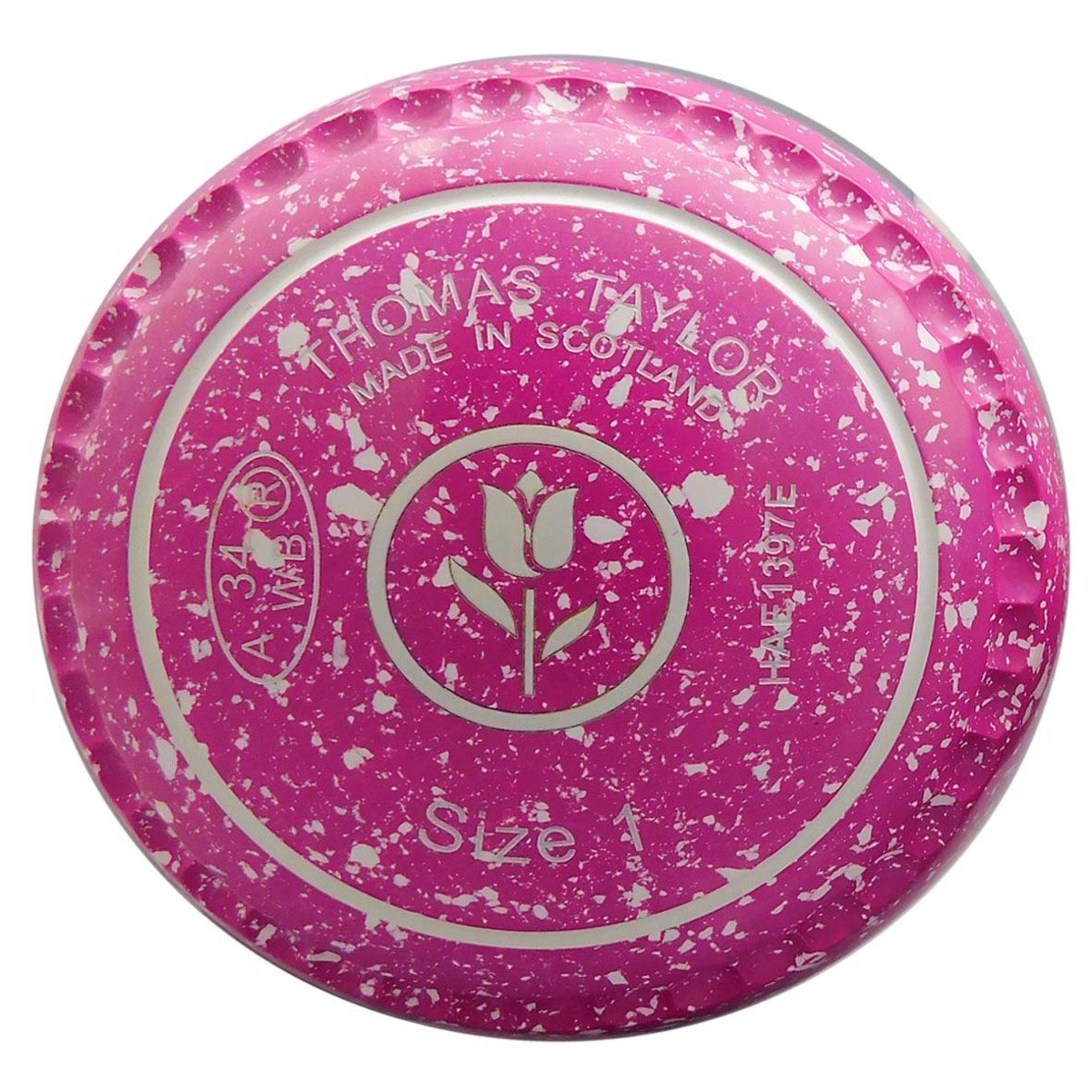 ACE PINK/WHITE SIZE 1 HEAVY XTREME GRIP (V38) Taylor | Taylor Bowls Taylor