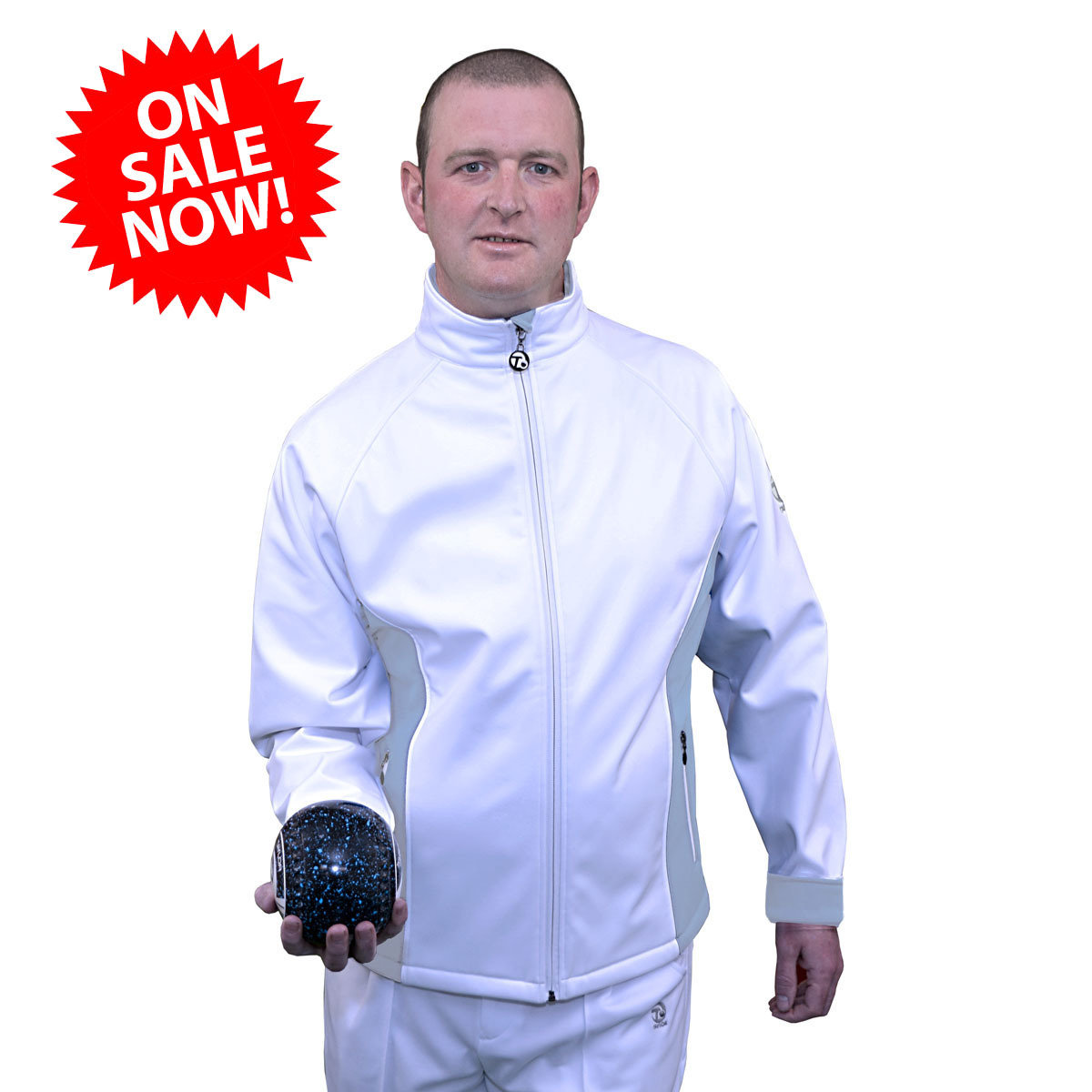 Gents Soft Shell Sports Jacket White/Grey Taylor Taylor Bowls Taylor