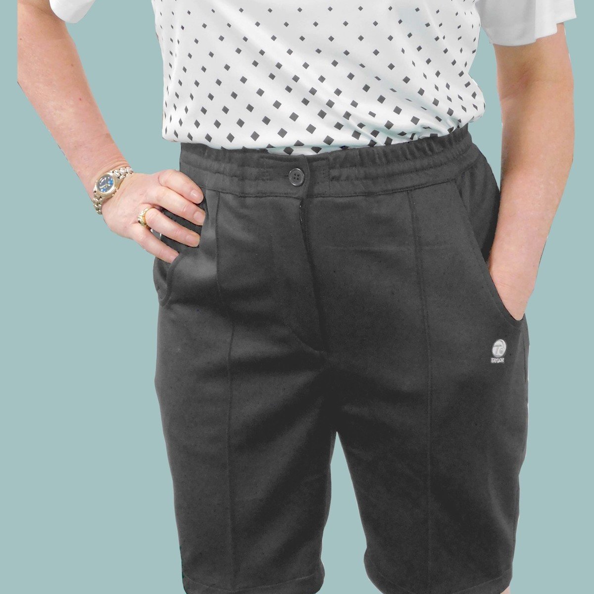 Ladies Sports Shorts Grey Taylor Taylor Bowls Taylor